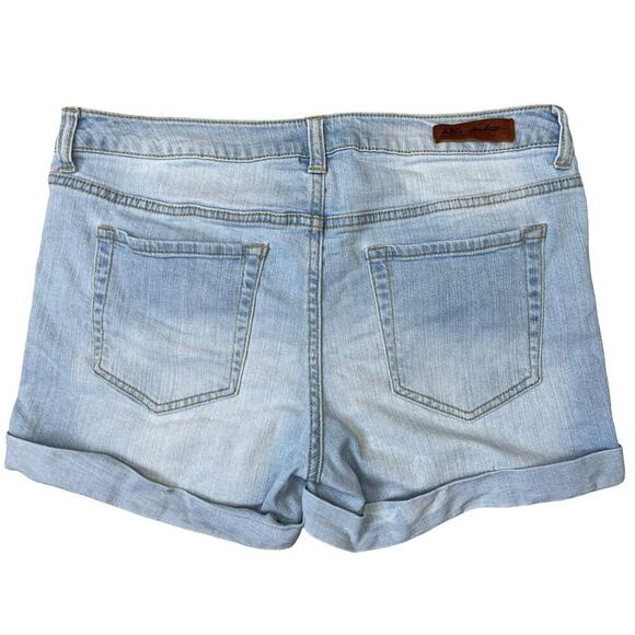 ABS Allen Schwartz Light Wash Denim Shorts Size 29 - Cuffed Hem Summer Essential - Picture 3 of 12
